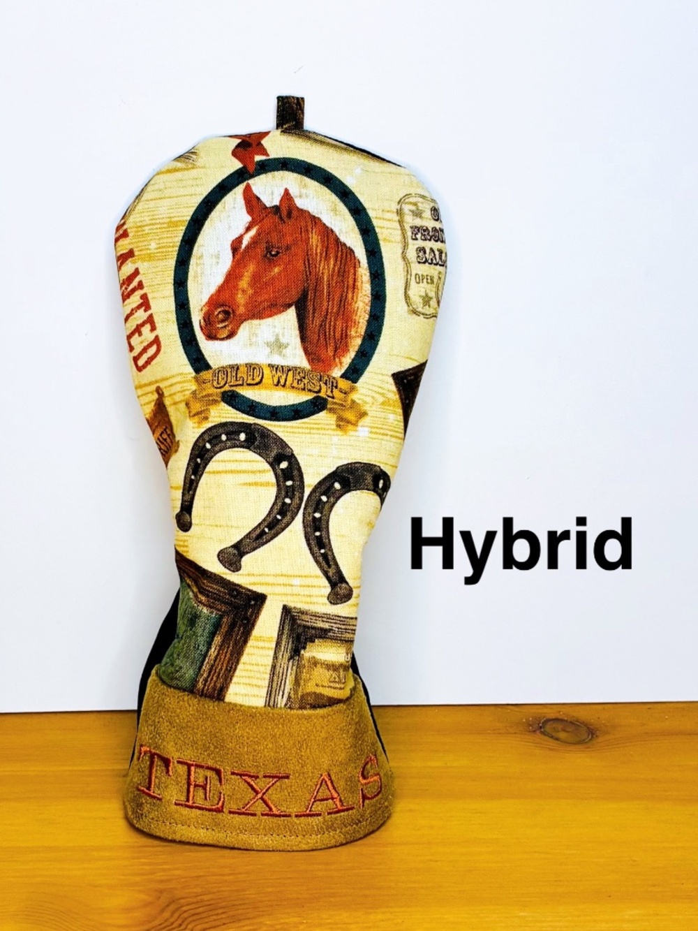 Golf Hybrid Head Cover USA TEXAS Handmade By Shizu